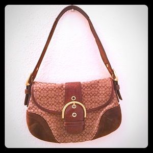 Coach Brown Signature Hobo Shoulder bag